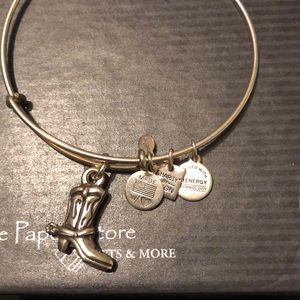 Alex and Ani cowboy boot bracelet.